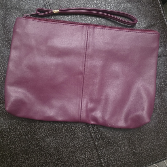 Vintage Toni Clutch Wristlet Magenta/ Plum - Picture 2 of 3